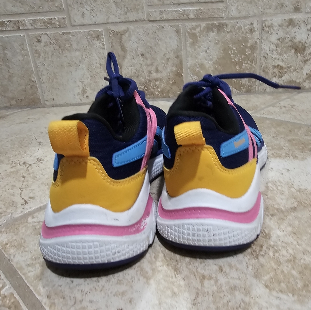 Reebok Womens 5 Sneakers Navy Pink Mesh Colorblock Running Shoes Iconic Rave - Picture 7 of 8